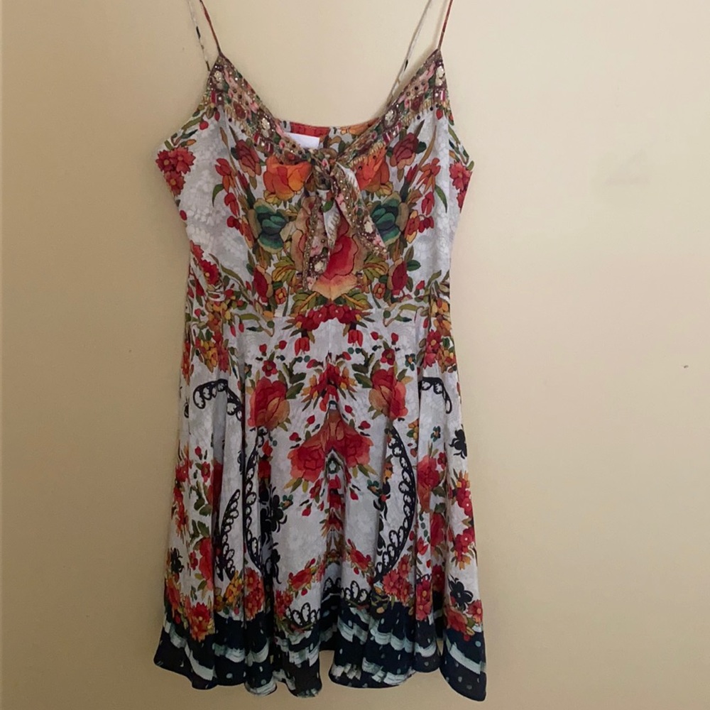 Camilla tie front dress